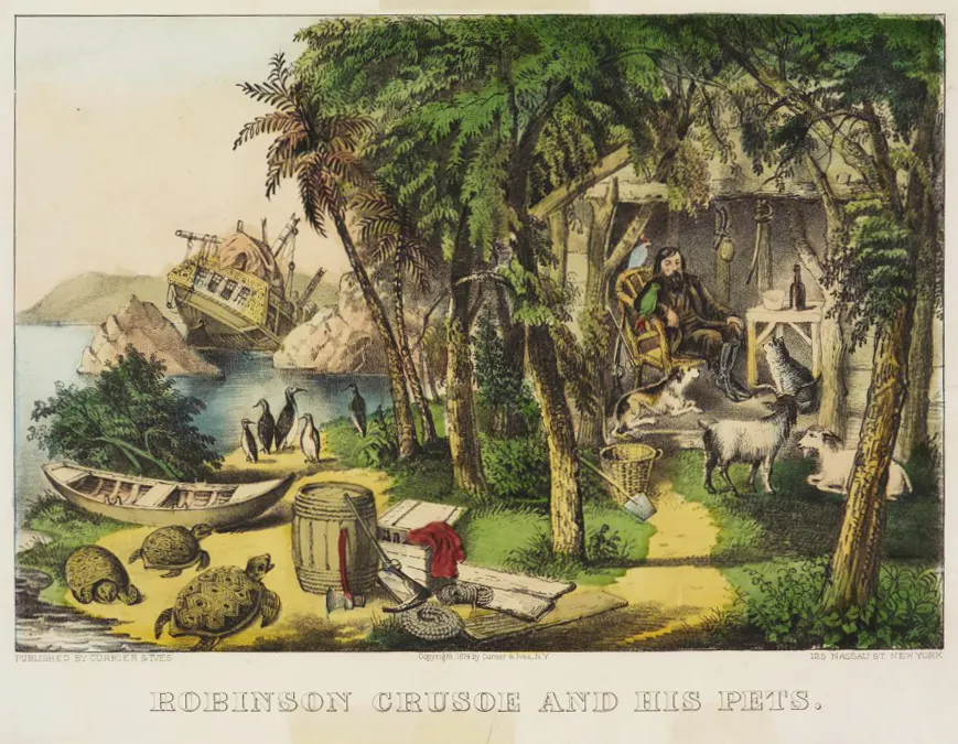 Dibujo de Robinson Crusoe