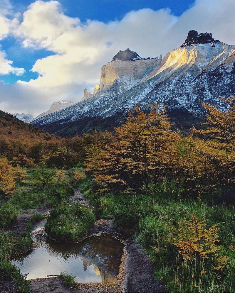 Montañas y los colores del otoño