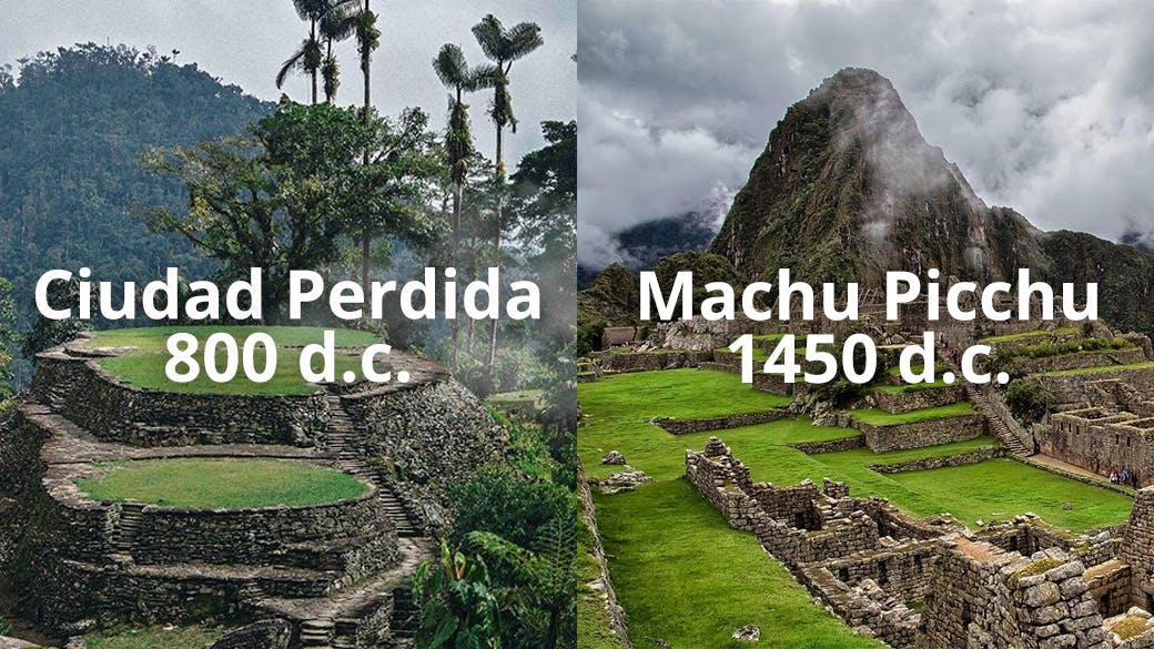 Edad de la Ciudad Perdida vs Machu Picchu