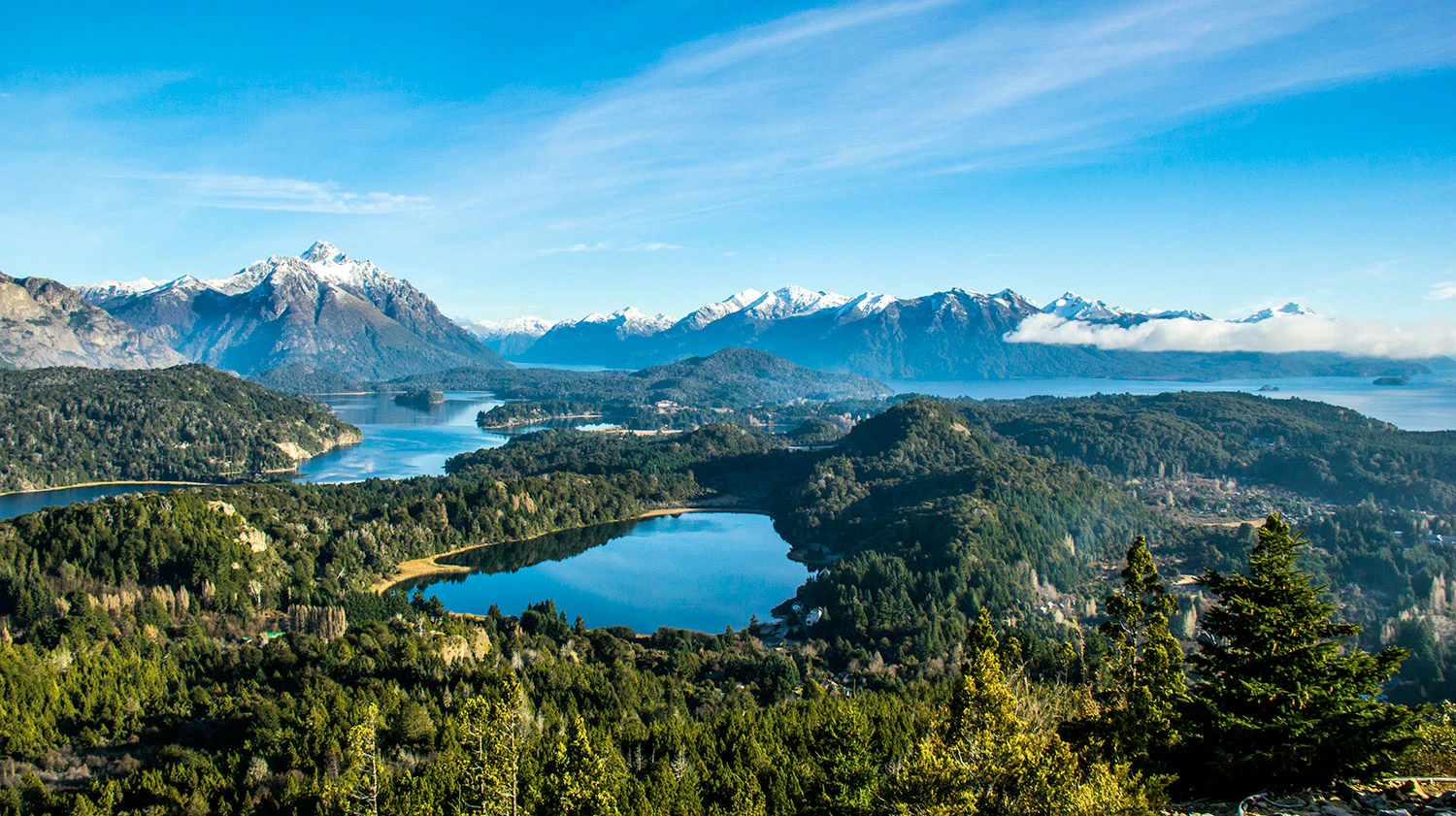 Lagos y montaña en Bariloche y la patagonia