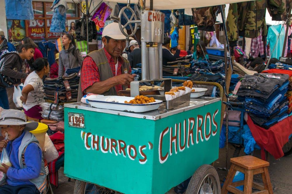 Carro de Churros en feria de las pulgas