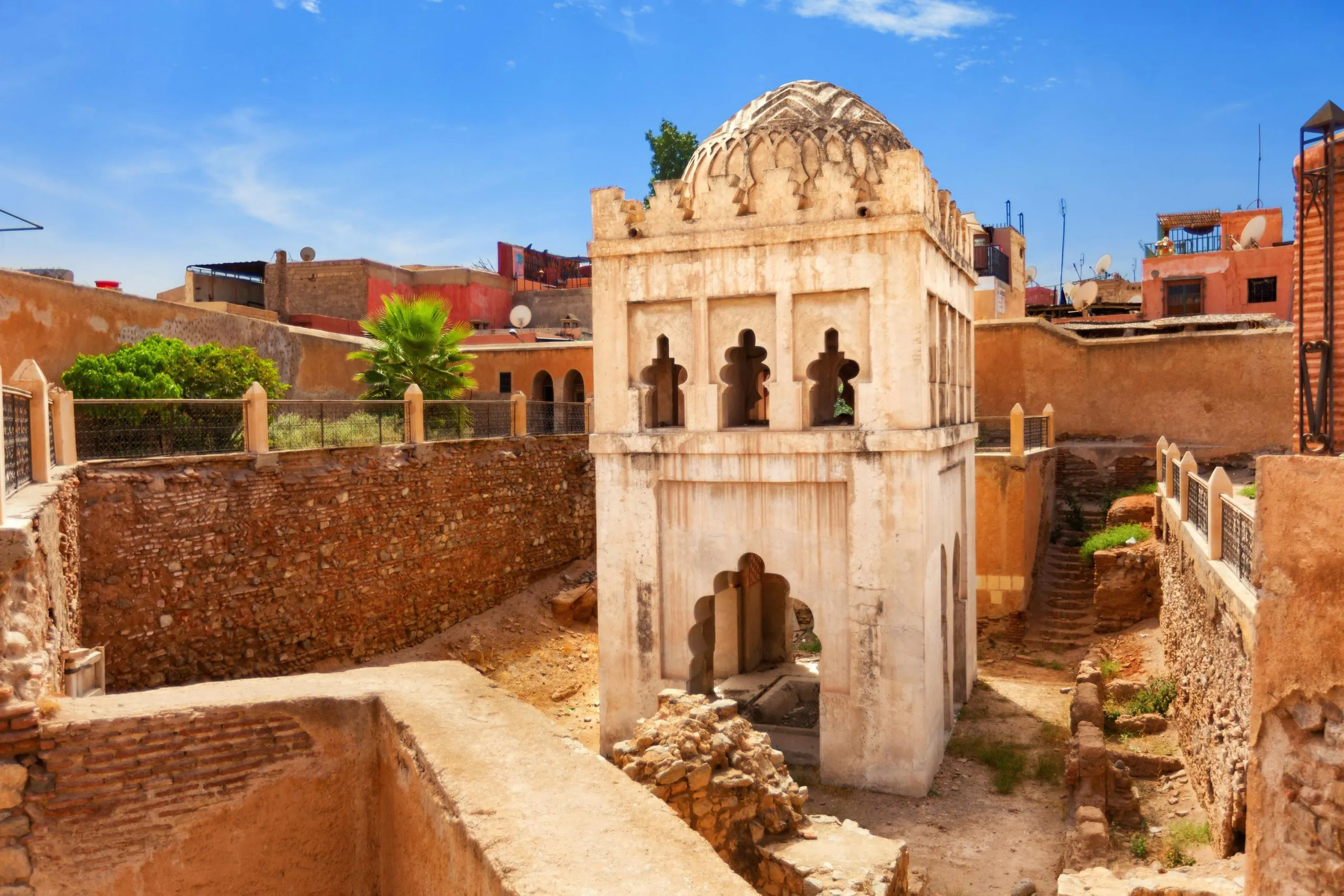 Cupula estilo árabe en la ciudad de Marrakech